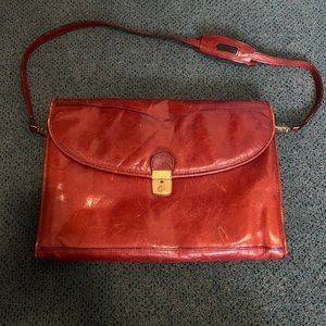 Baggagio leather briefcase brown